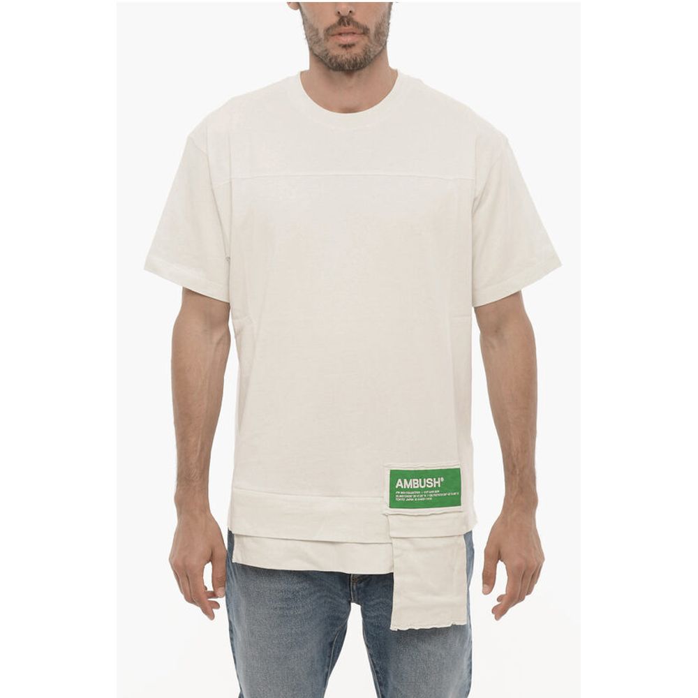 

Однотонная футболка с круглым вырезом и карманом на талии Ambush, White