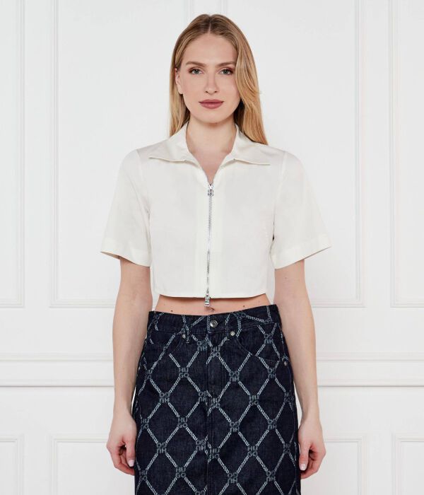 

Рубашка Эвианн Cropped fit Hugo, экрю