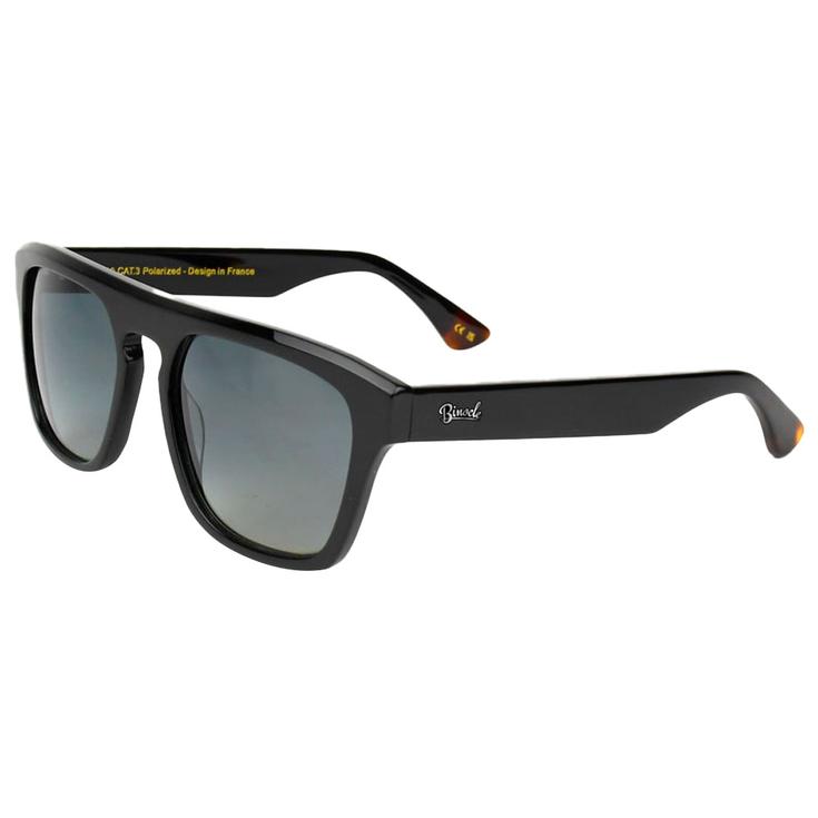 

Солнцезащитные очки Стефано блестящие черные градиентные серые поляризованные Binocle Eyewear