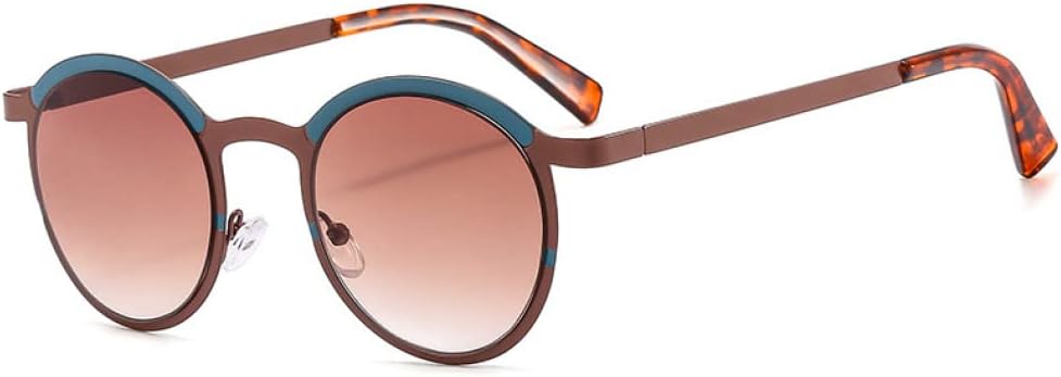 

Винтажные солнцезащитные очки в стиле панк для мужчин, ретро, ​​круглая металлическая оправа, женские солнцезащитные очки, защита от ультрафиолета UV400 LANGSER, Coffee Tea