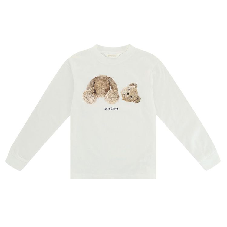 

Футболка Palm Angels Kids Bear T-Shirt White/Brown, белый