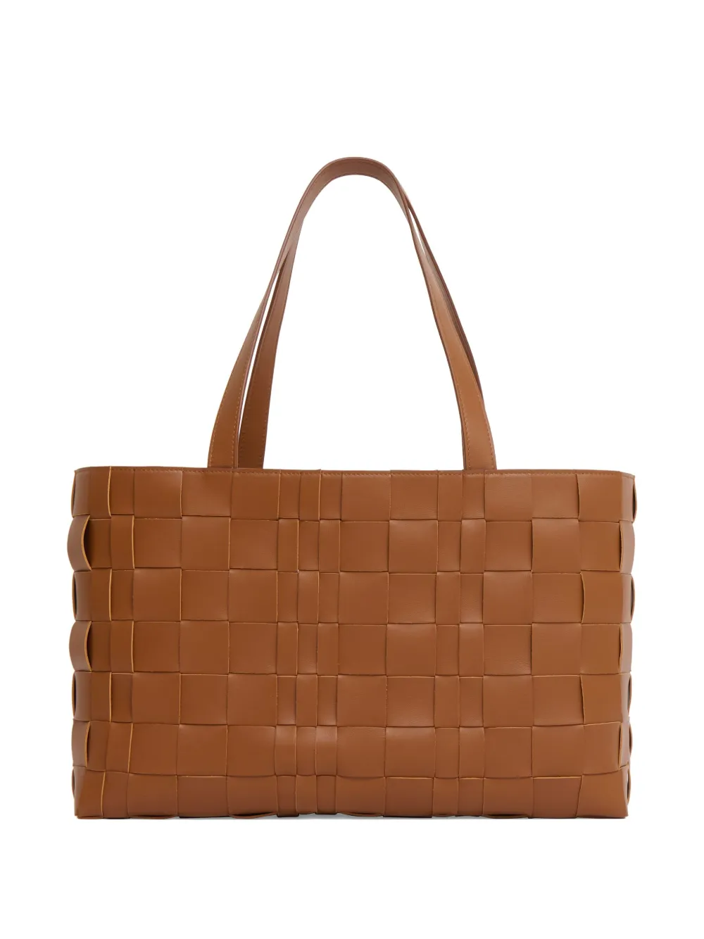 

Плетеная кожаная сумка-тоут Mansur Gavriel, коричневый