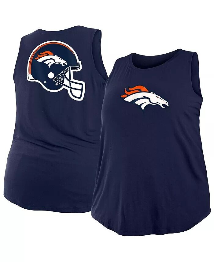 

Женская темно-синяя майка Denver Broncos больших размеров New Era