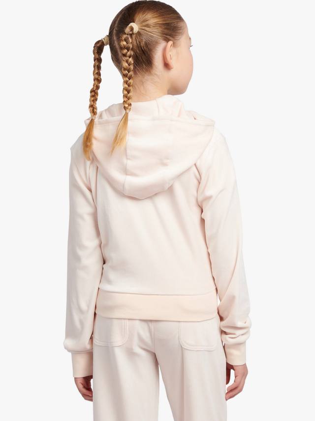 Детская велюровая худи с молнией в тон Juicy Couture, Shell — фото 2