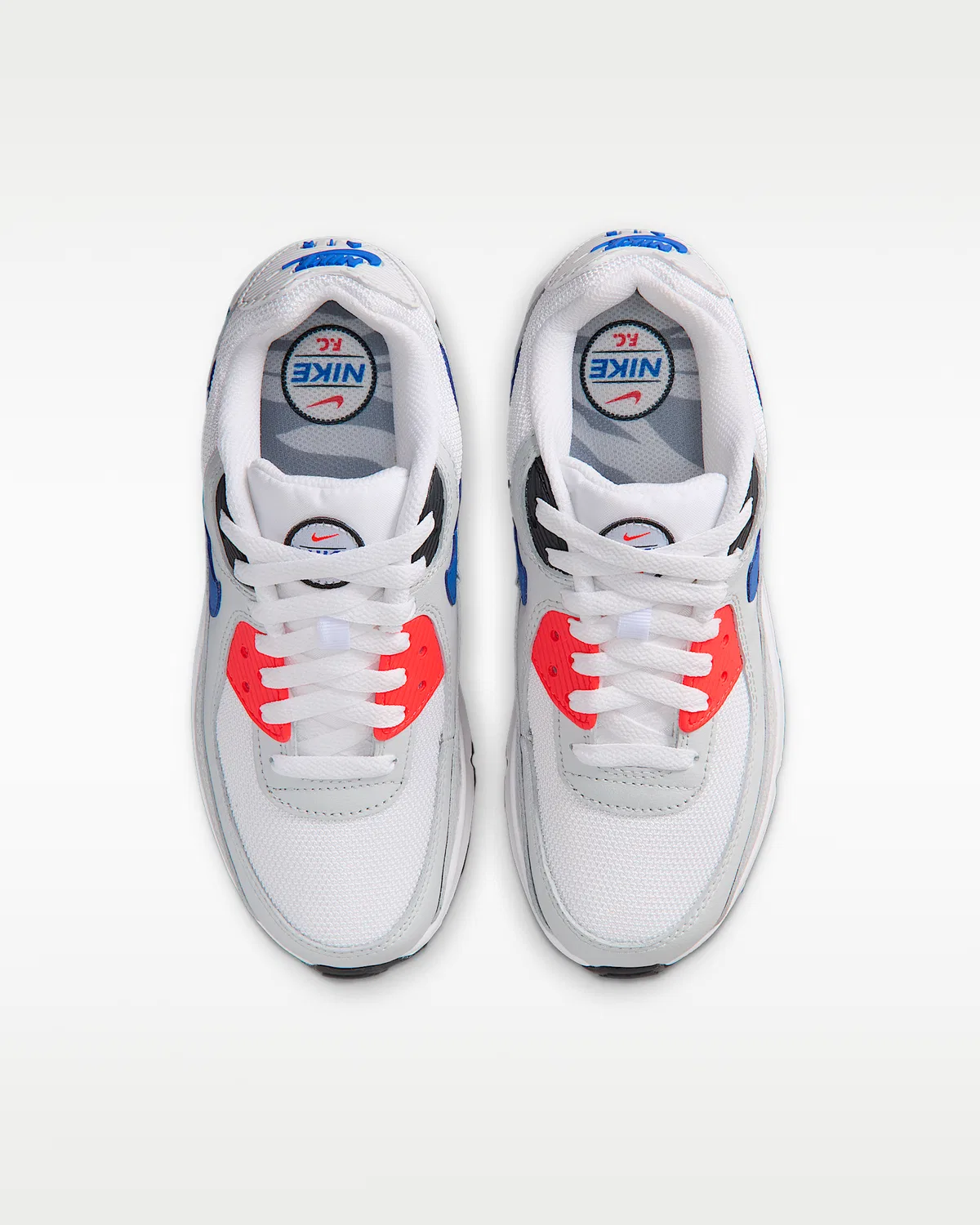 Кроссовки Nike Air Max 90 SE для детей, White/Photon Dust/Bright Crimson/Game Royal — фото 4