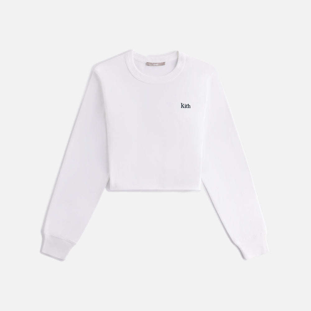 

Футболка Kith Women Lucy Cropped Long Sleeve II Tee, белый