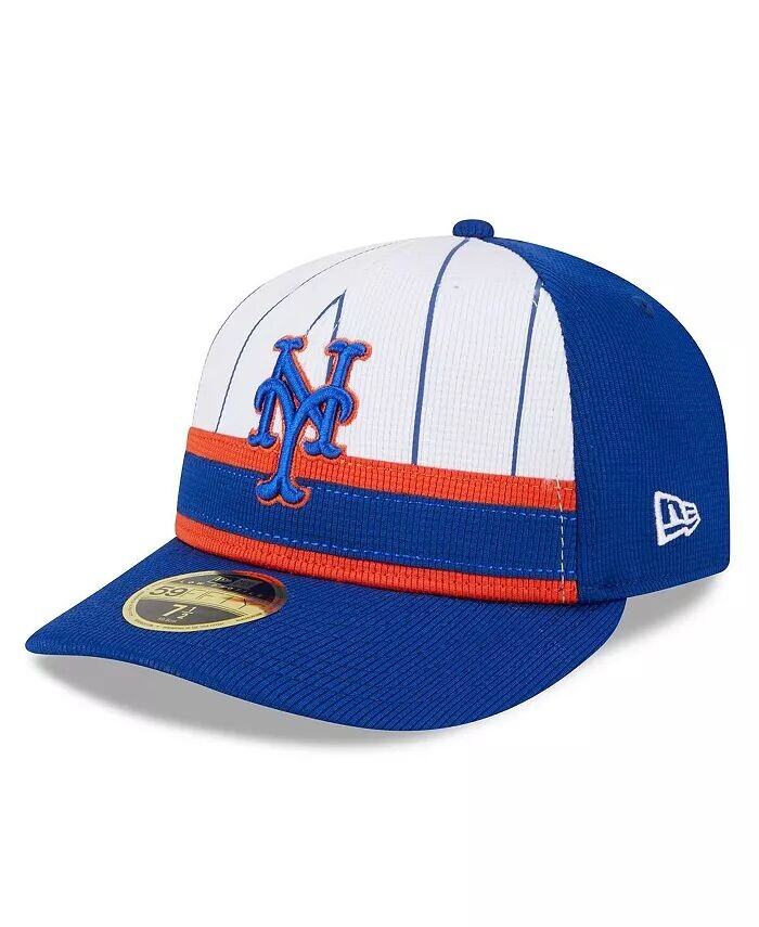 

Мужская белая облегающая кепка New York Mets 2024 с низким профилем 59FIFTY New Era, белый