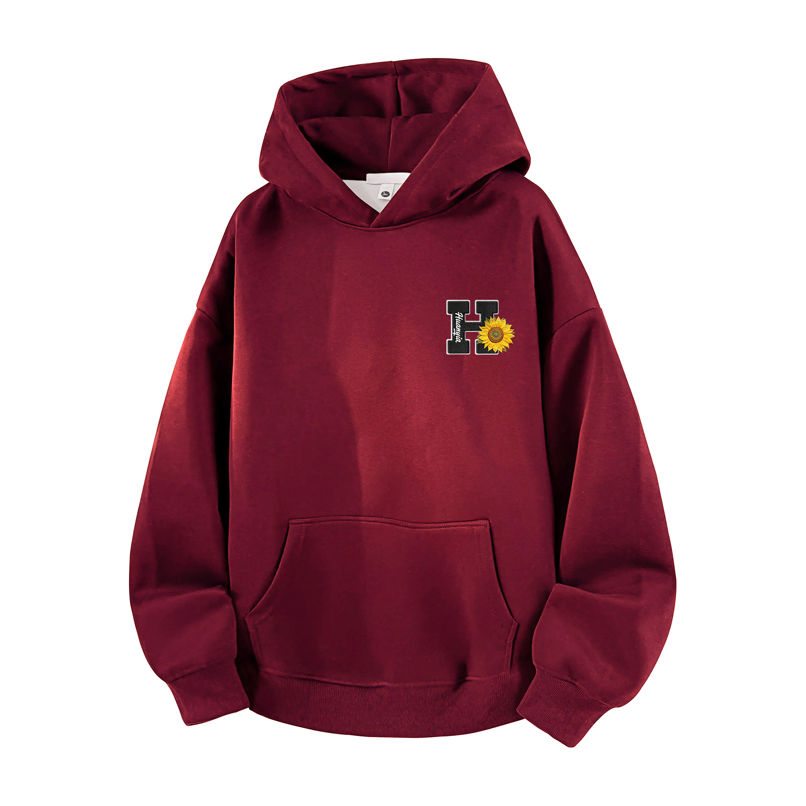 

Толстовка Unisex Hooded Moderate Heavyweight HUANQIU, burgundy