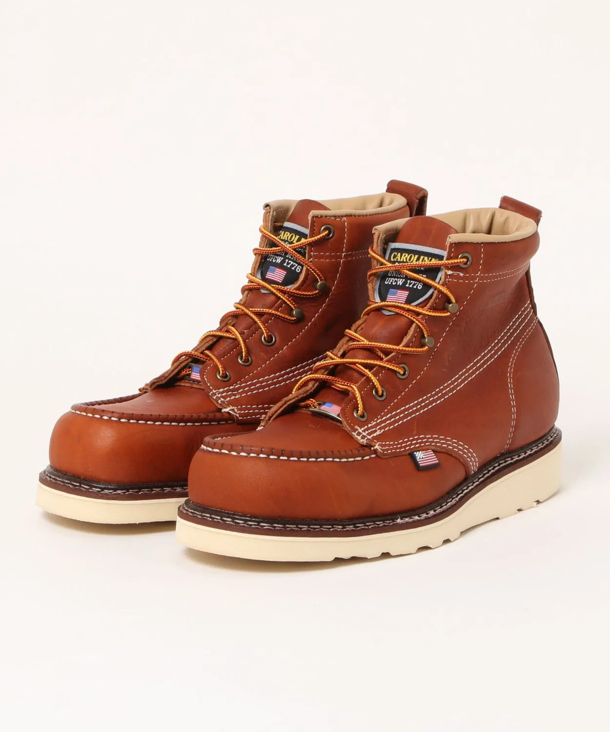 Ботинки рабочие Carolina S6 DOMESTIC MOCTOE WEDGE WORK BOOT, коричневые