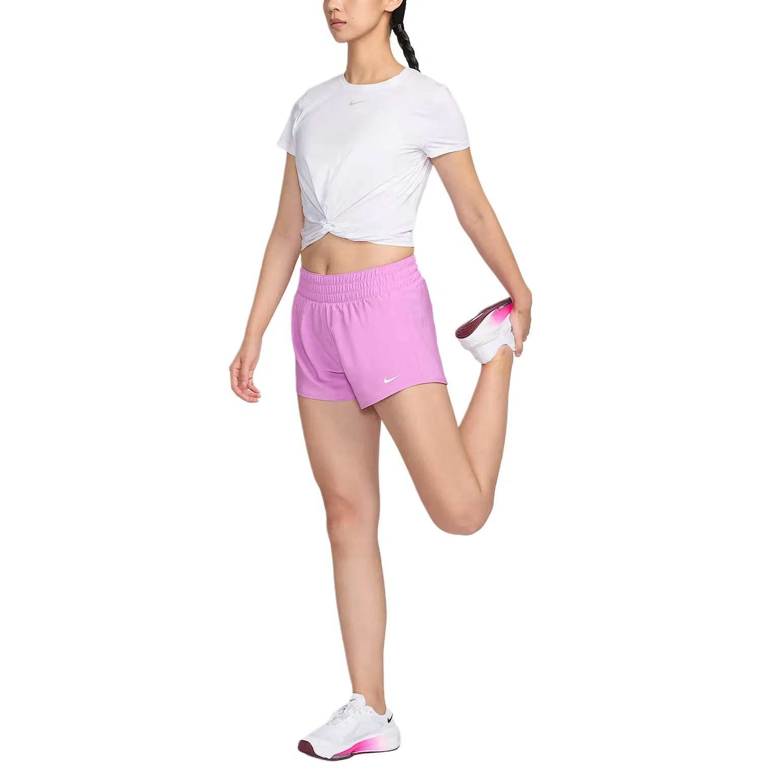 Шорты 2-в-1 Performance Nike, Light Pink/White — фото 4