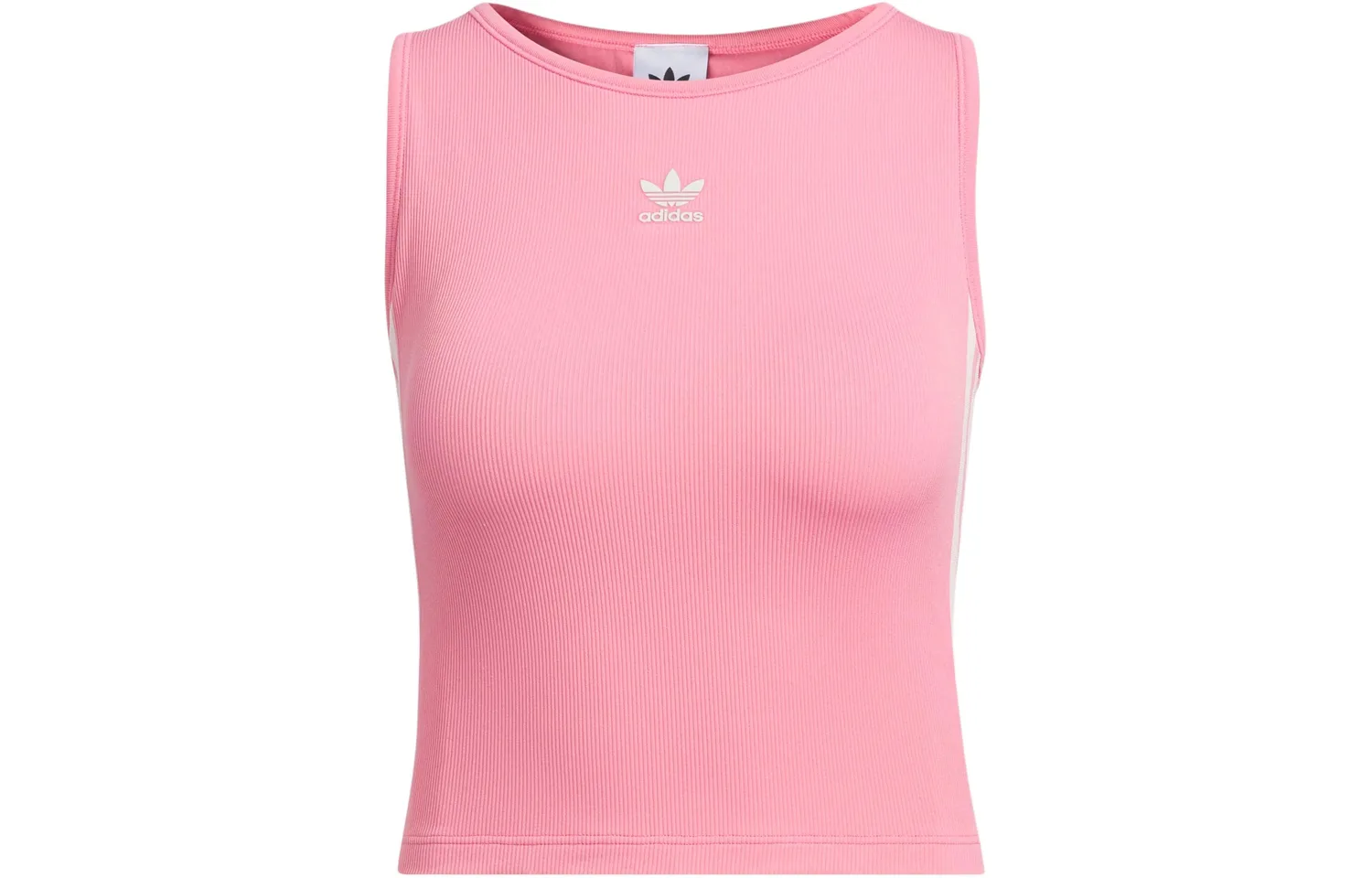 Adidas Originals Футболка-майка с тремя полосками для женщин в светло-розовом красном цвете