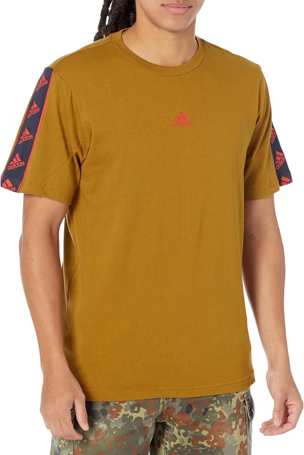 Футболка Adidas Mens Brandlove, бронзовый
