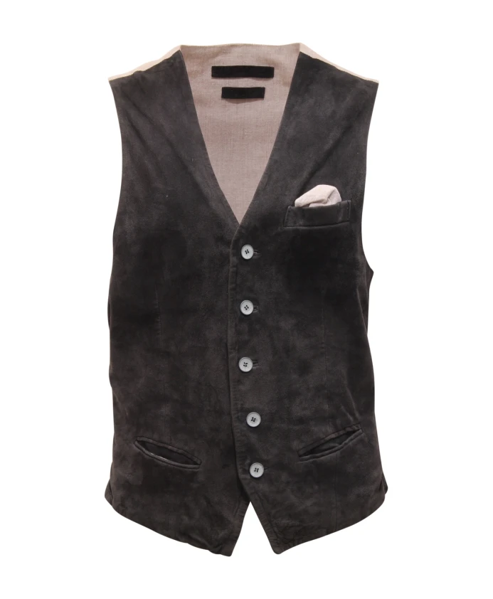 

Кожаный жилет с хлопковой подкладкой The Jack Leathers, черный