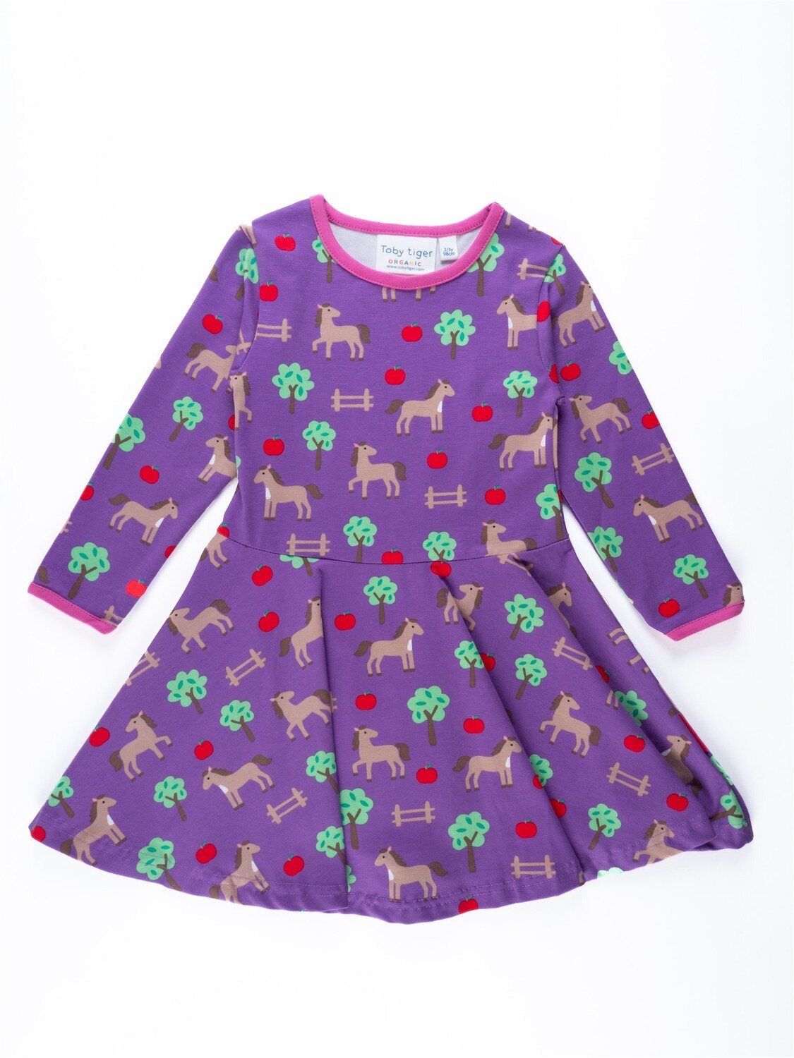 

Платье Toby Tiger Skater mit Pferde Print, фиолетовый