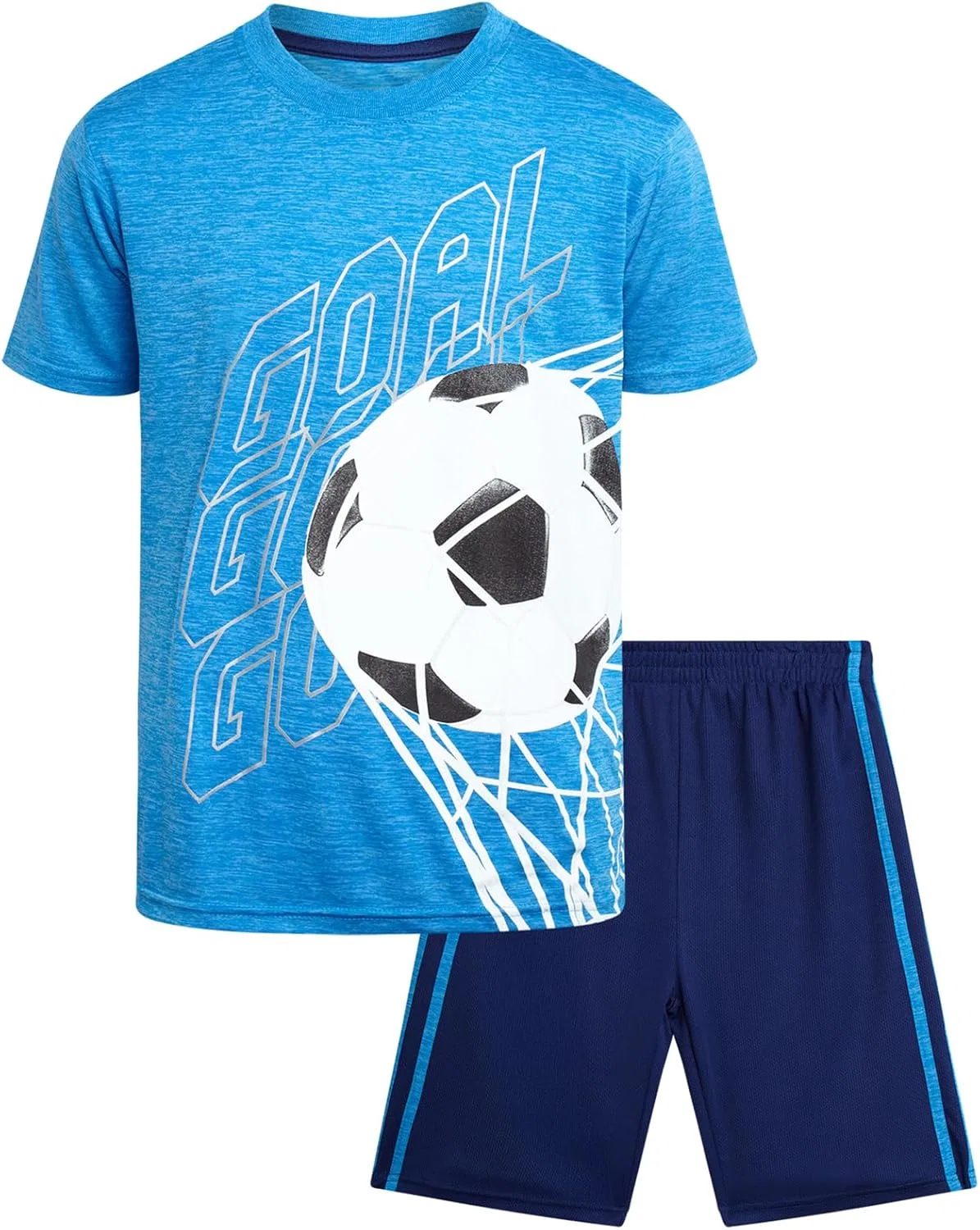 Детский спортивный костюм Pro Athlete, футболка и шорты, Blue/Navy Soccer, 8-16