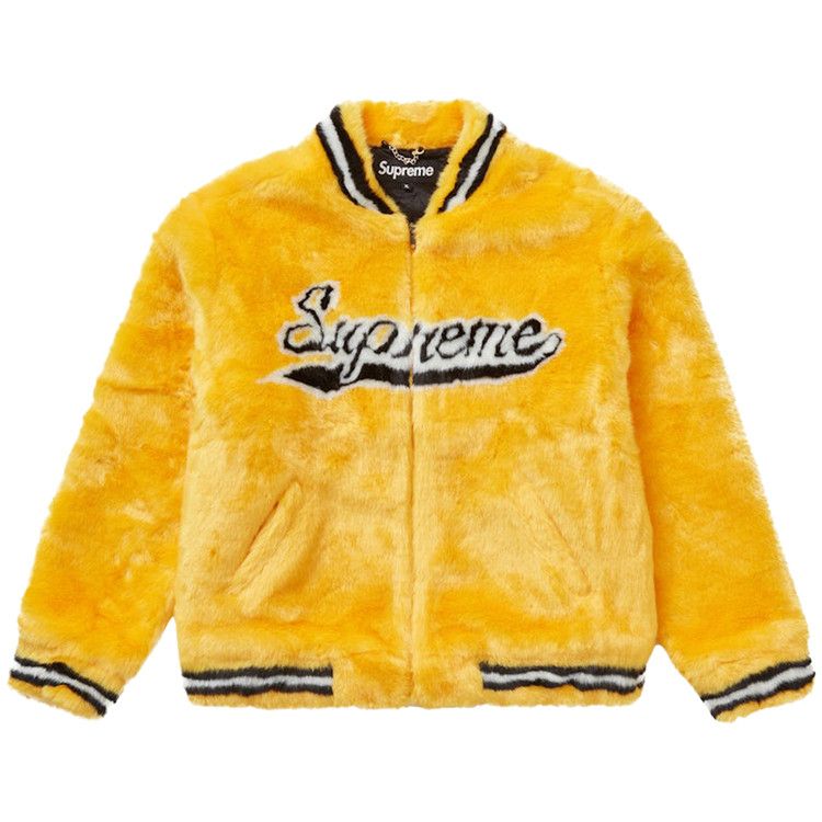 

Куртка Supreme Faux Fur Varsity Jacket, Yellow