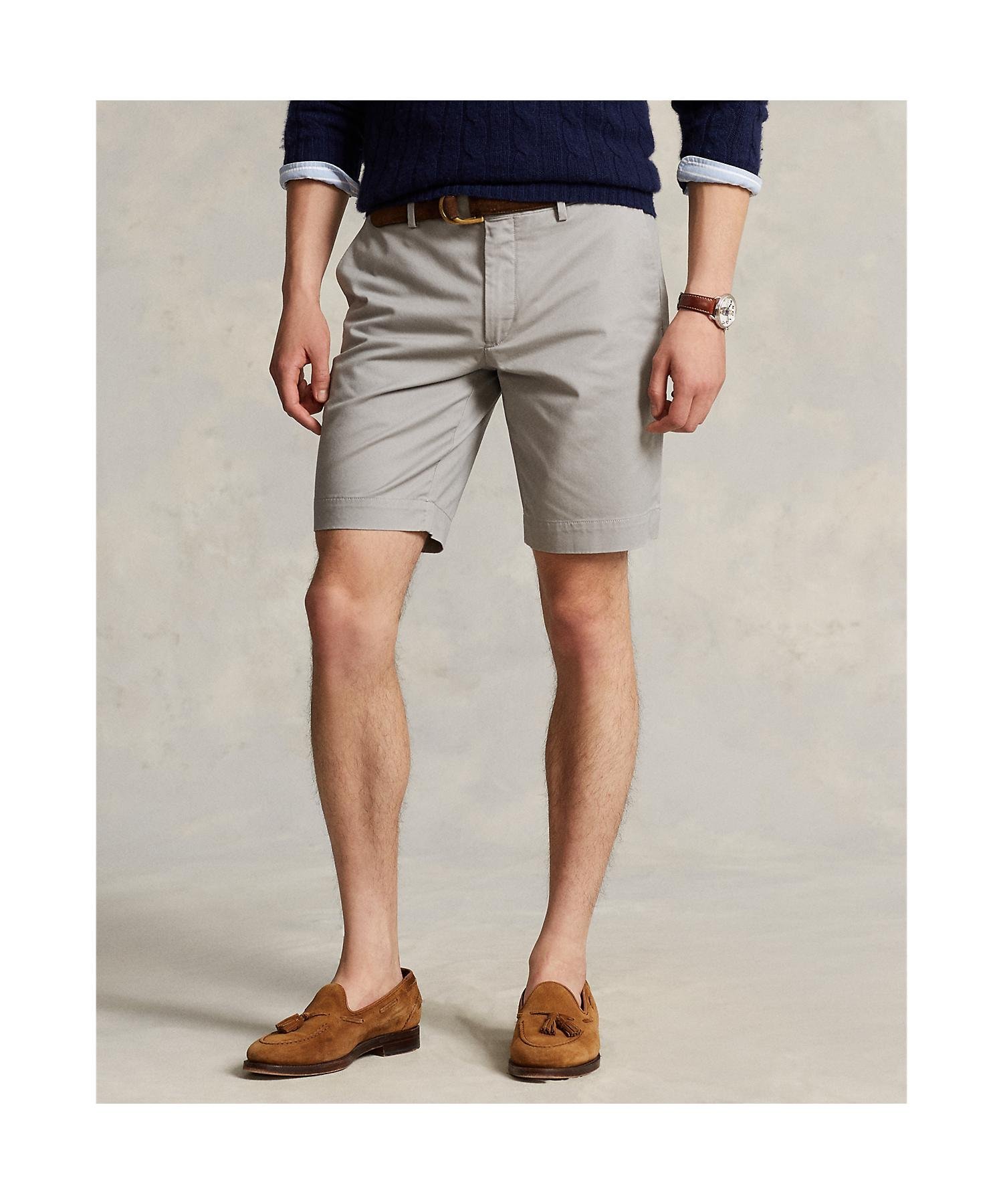 Эластичные облегающие шорты-чиносы Polo Ralph Lauren, 020 Gray — фото 4