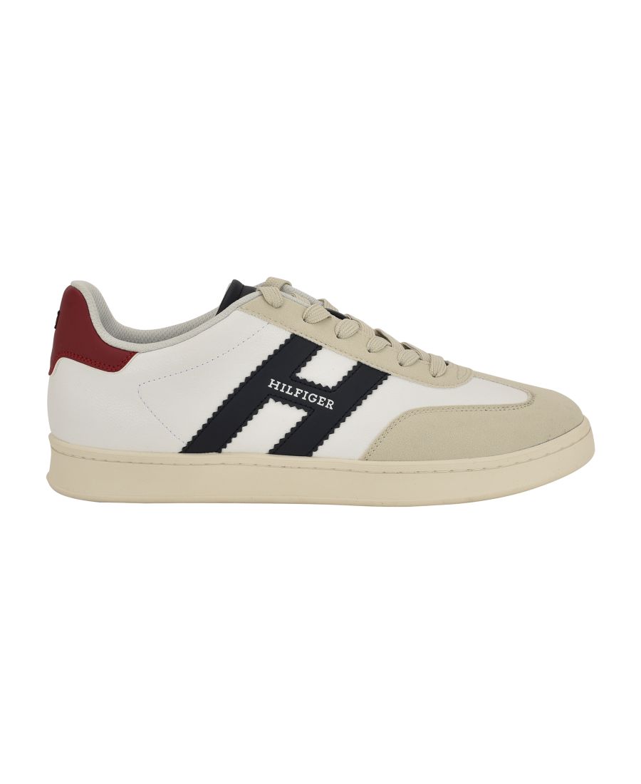 Мужские модные кроссовки Javlon T-Toe Tommy Hilfiger, Light natural, Dark blue multi — фото 2