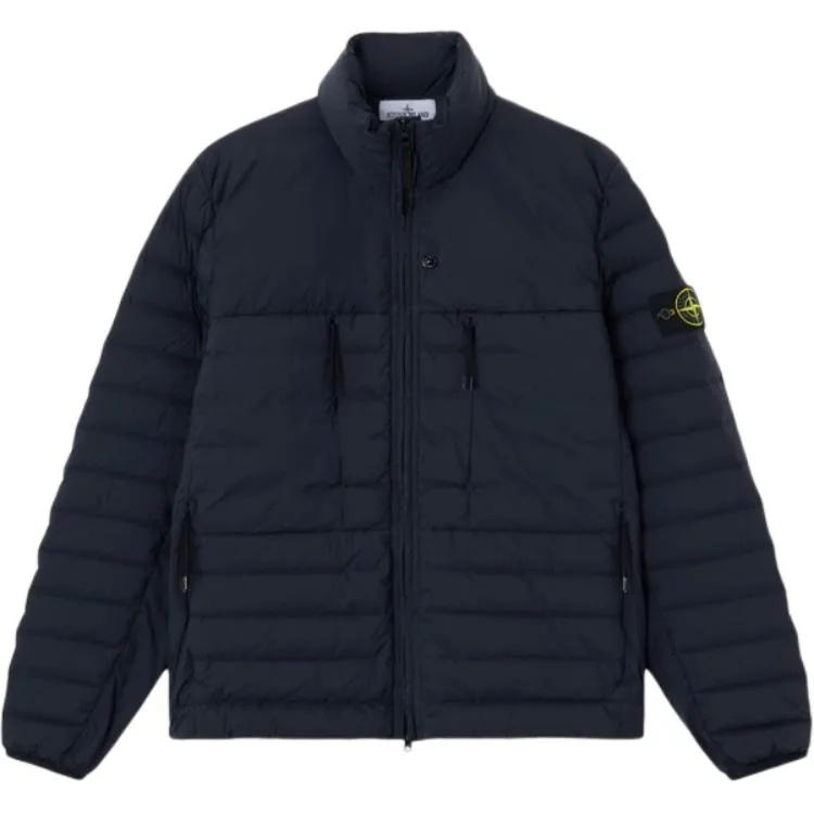 STONE ISLAND Пуховик мужской Marine Blue Stand Collar Moderate