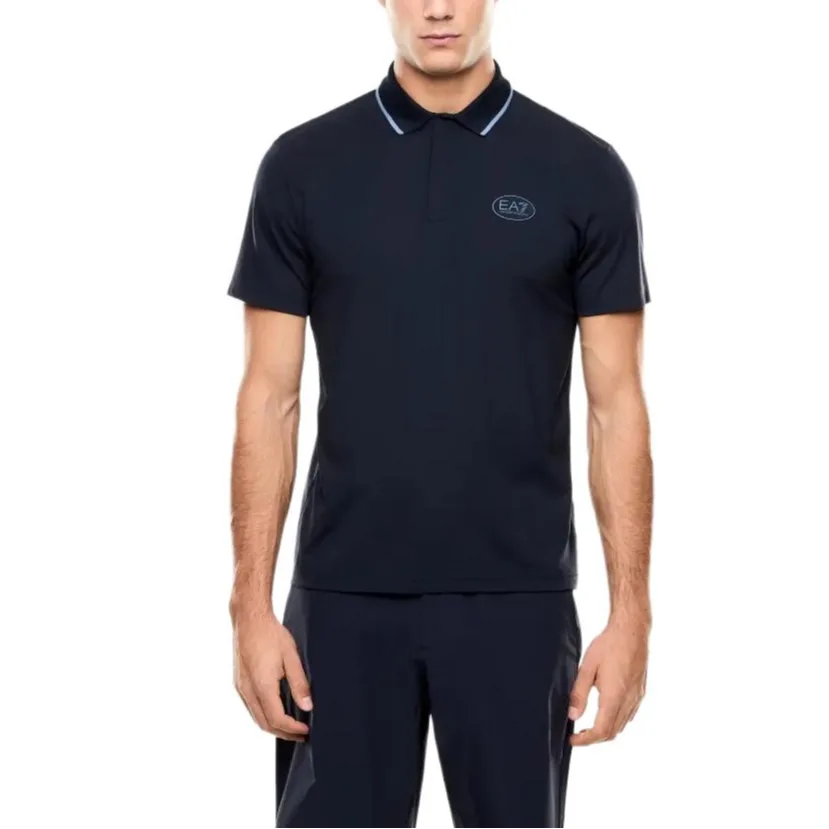 Футболка-поло EA7 SS26 мужская EMPORIO ARMANI, синий — фото 3