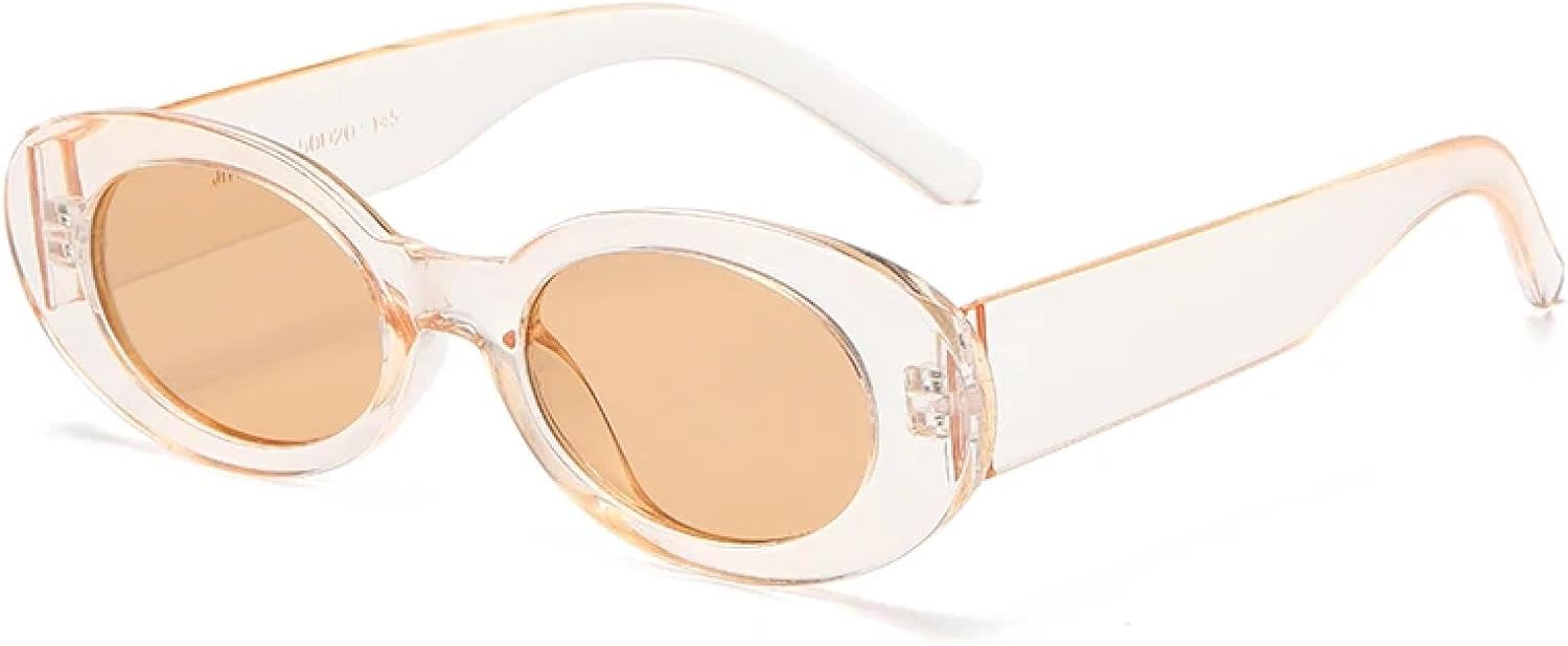 

Солнцезащитные очки с защитой от УФ-излучения UV400 | Круглая овальная оправа, широкие дужки | Для женщин и мужчин, для занятий спортом на открытом воздухе и вождения DSVIGF, Champagne