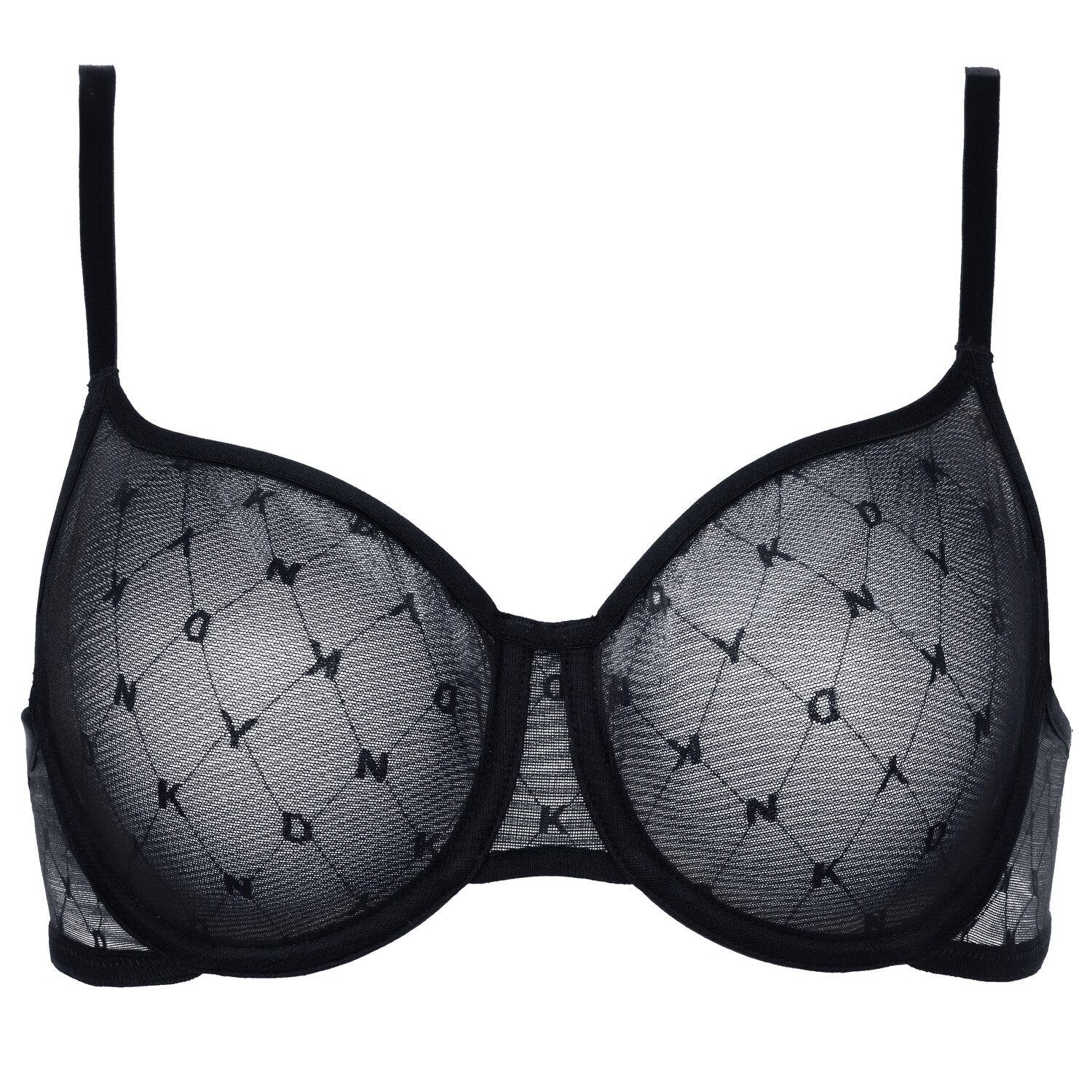 

Бюстгальтер с косточками DKNY Bra Monogramm Mesh, черный