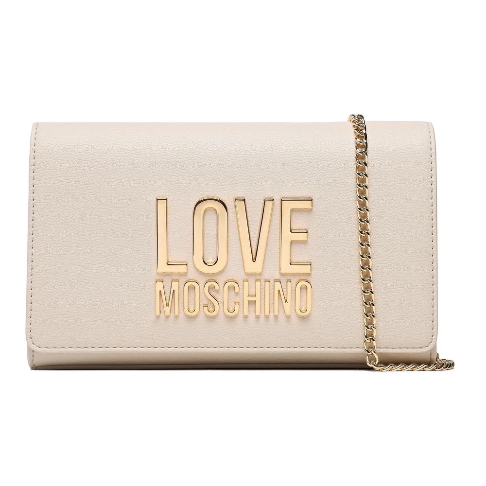 

Элегантная белая сумка через плечо из искусственной кожи LOVE MOSCHINO