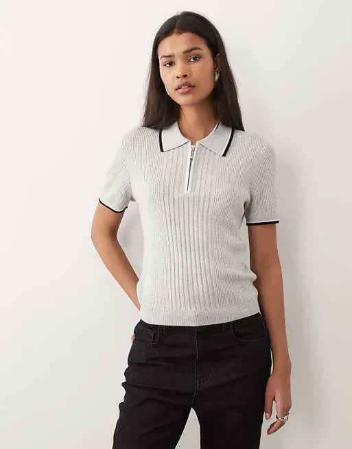 

Серо-черная футболка-поло с молнией на четверть Wrangler, Черный, Серо-черная футболка-поло с молнией на четверть Wrangler