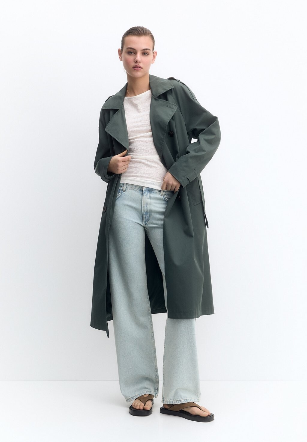 

Куртка-баллон Basic PULL&BEAR, хаки
