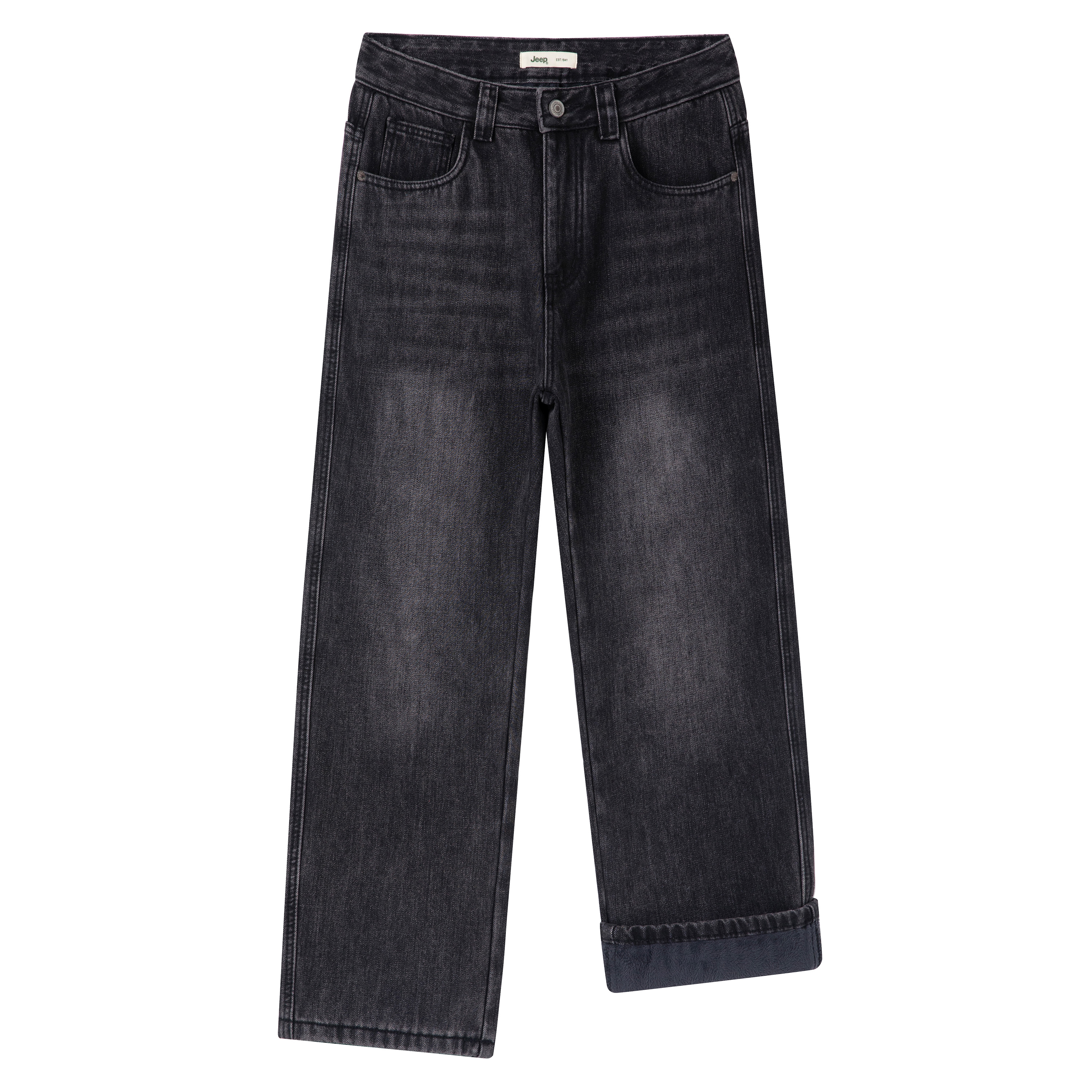 

Джинсы Unisex утепленные с флисовой подкладкой прямого кроя Jeep, p75jmwn278 черный серый[fleece-lined]