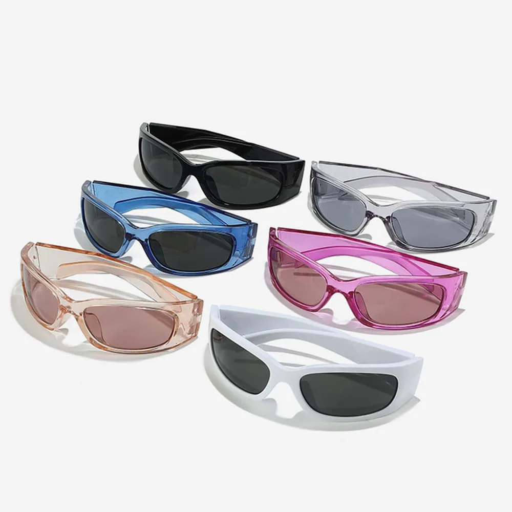 

Винтажные популярные солнцезащитные очки для женщин и мужчин, панк-стиль, спортивные очки для активного отдыха, защита от ультрафиолета UV400 HYYZZC, Purple Tea