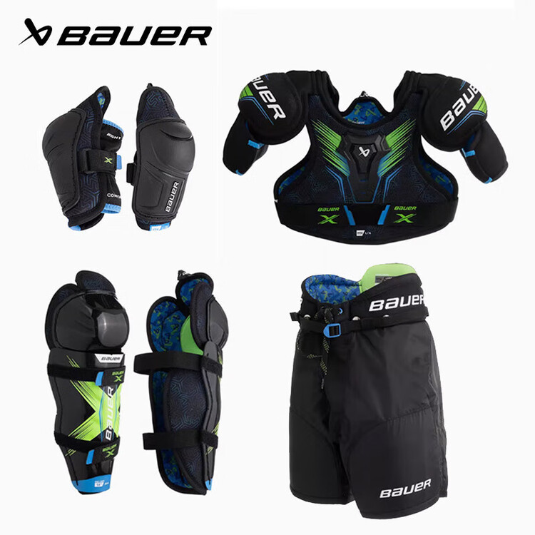 

He Jiagong Полный набор для айсбола S24 X, детский, для сухого льда: налокотники, наколенники, шорты, размер M