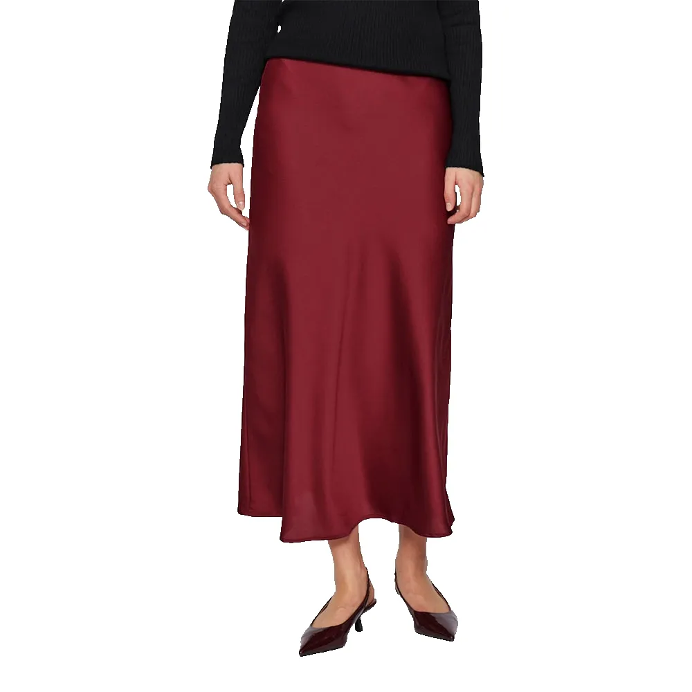 

Юбка Vila Ellette midi skirt, красный