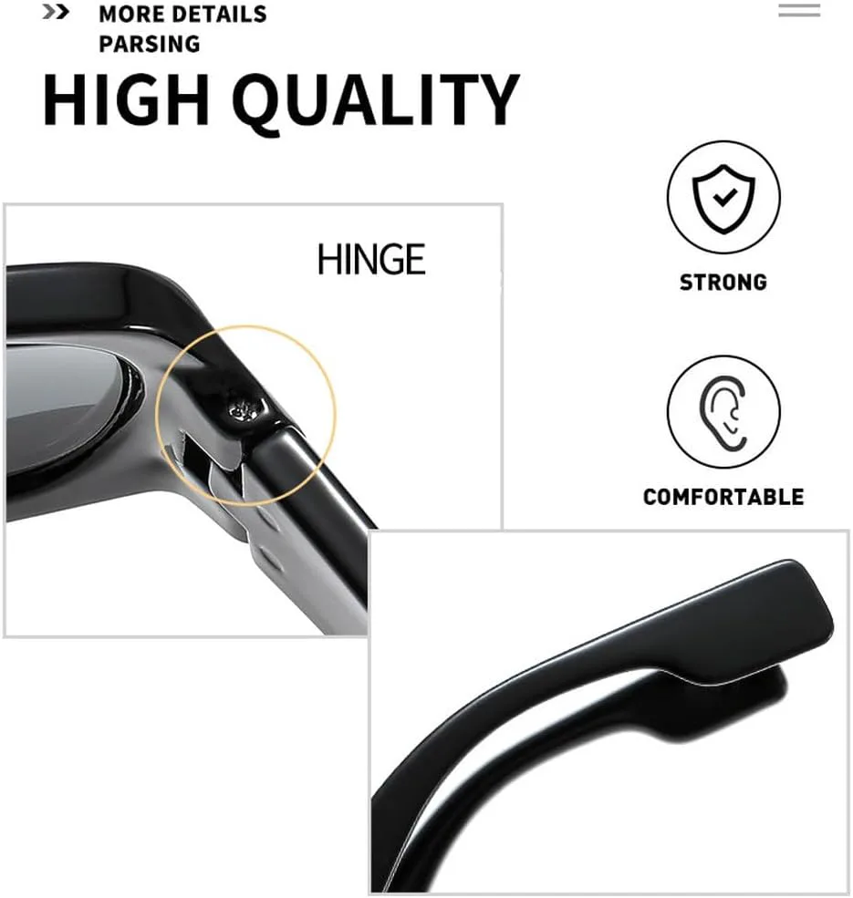 

Солнцезащитные очки овальной формы с крупной оправой для женщин, винтажные солнцезащитные очки, женские очки с защитой от УФ-излучения UV400 LVTFCO, Black Gray