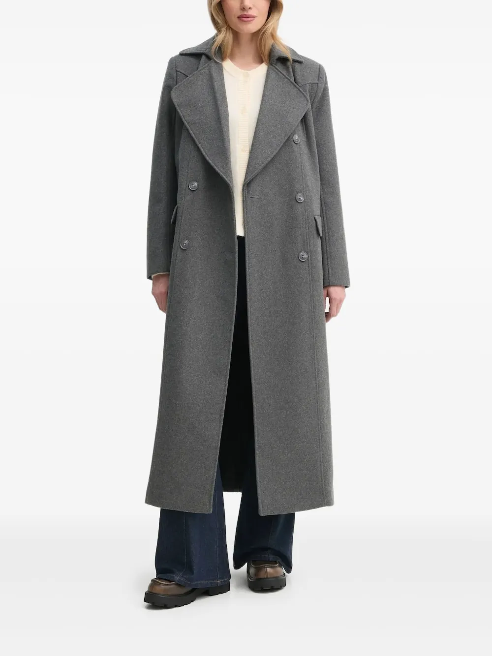 

Двубортное пальто Gestuz, серый