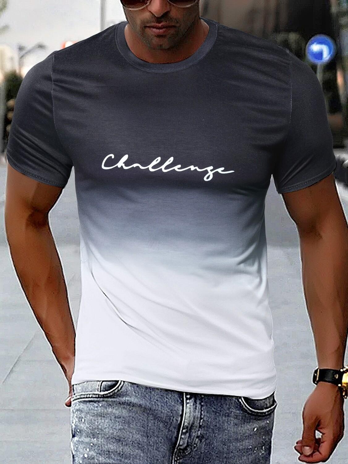 

Футболка мужская Manfinity Homme с короткими рукавами, серый / белый