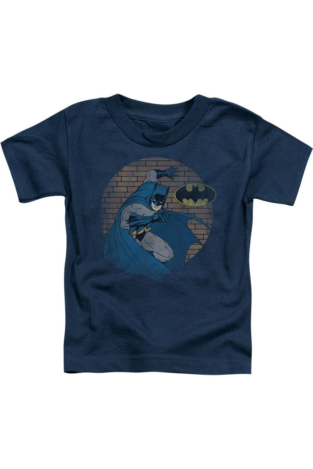 

Футболка с коротким рукавом для малышей "Бэтмен в свете прожекторов" Gildan, темно-синий