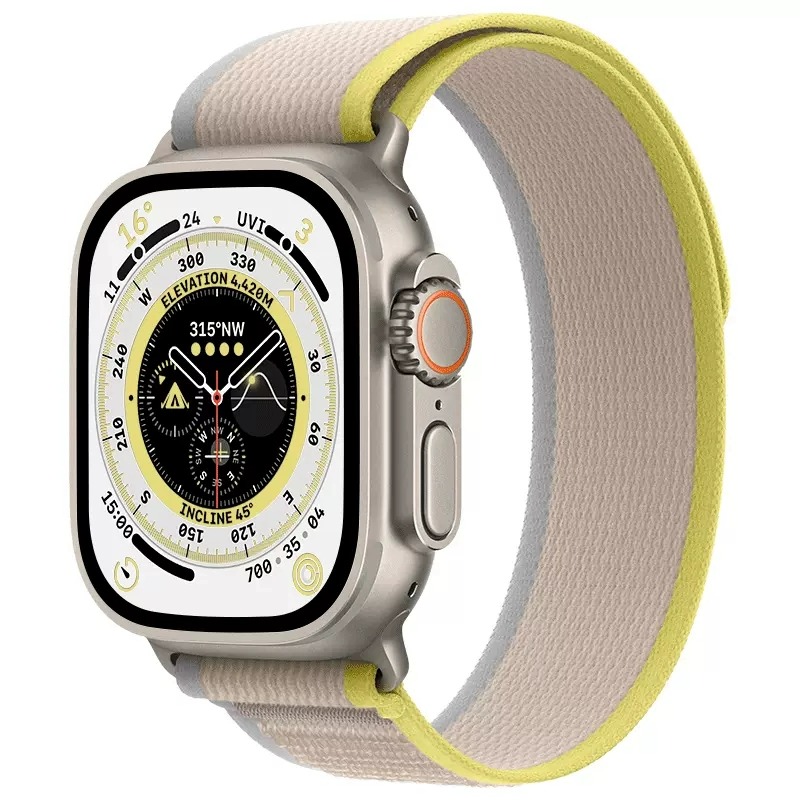 

Biaodaige Часы Strap Apple Compatibility Nylon Material, Yellow & Beige
