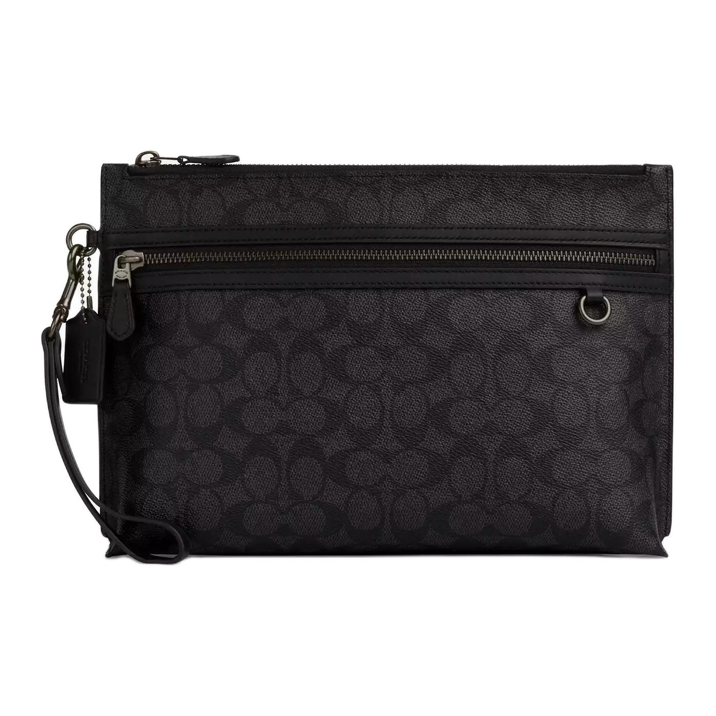 

Клатч Coach из прорезиненной ткани унисекс черный