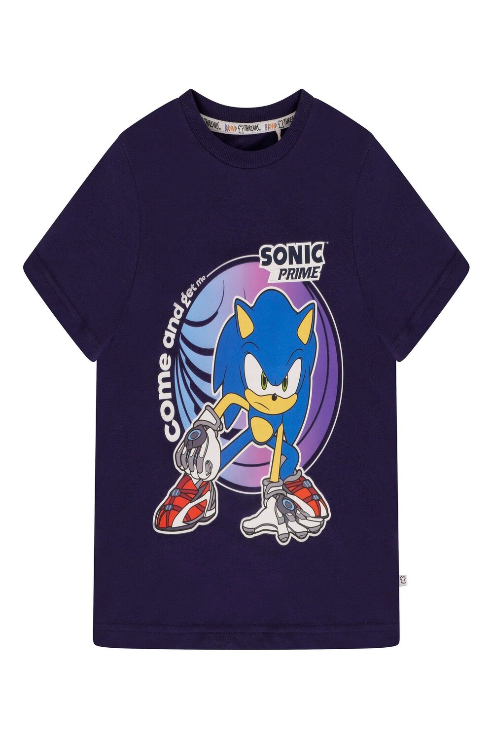 

Футболка с рисунком для мальчиков Sonic Prime Brand Threads, синий