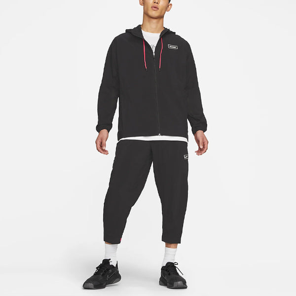 Брюки men's sport clash casual fitness training sports cropped pants/trousers black Nike, черный — фото 2