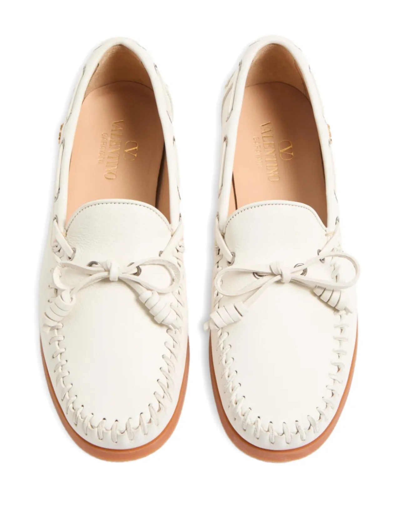 Туфли-лодочки Valentino Garavani PALM AVENUE из кожи буйвола, белый — фото 4