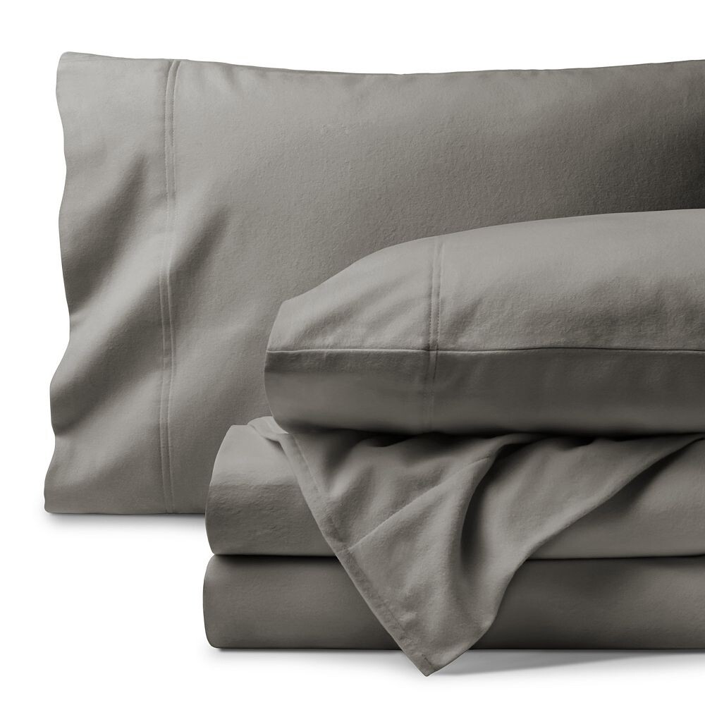 

Комплект простыней из 100% органической фланели Bare Home, цвет Light Grey