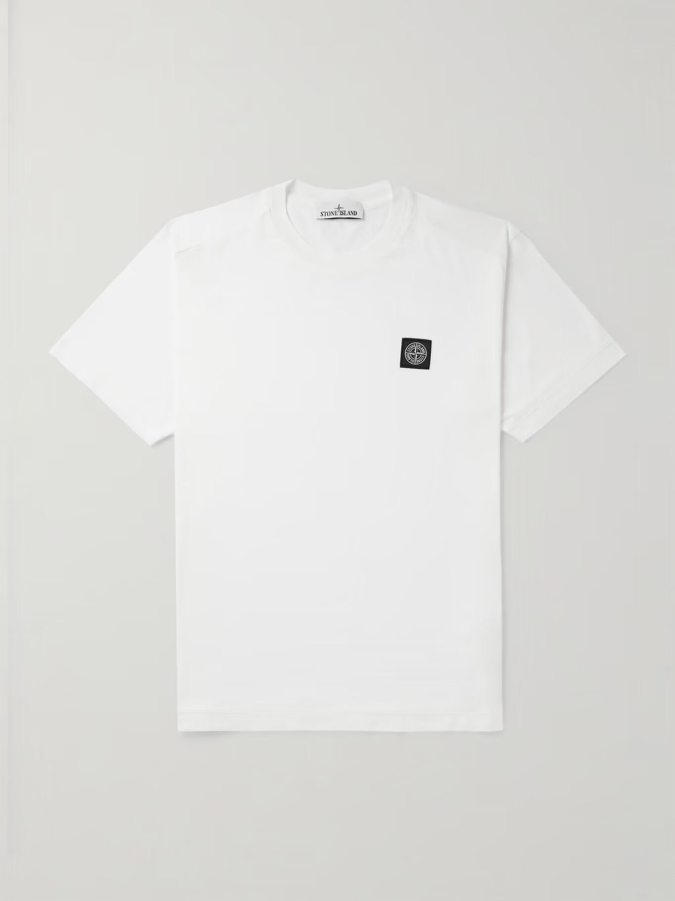 

Футболка из хлопкового джерси с логотипом STONE ISLAND, белый
