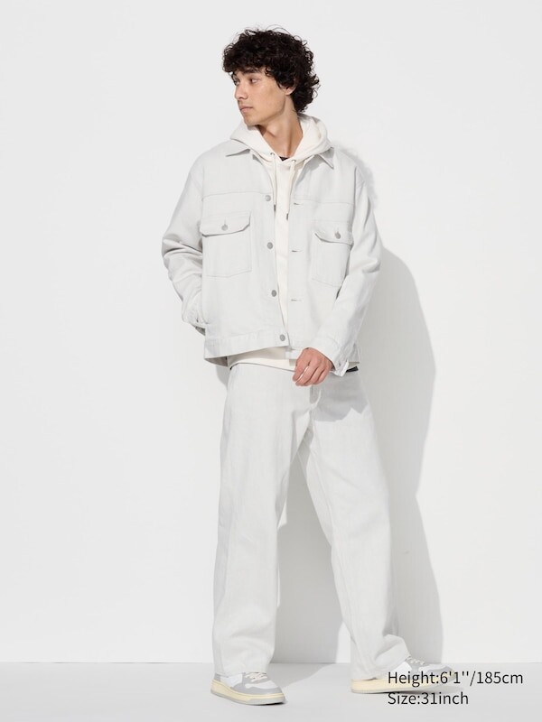 

Широкие прямые джинсы Uniqlo, белый