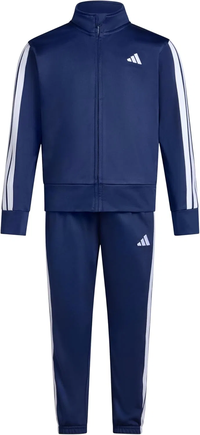 Детский спортивный костюм adidas, куртка и брюки, 2 предмета, Dk Blue — фото 2