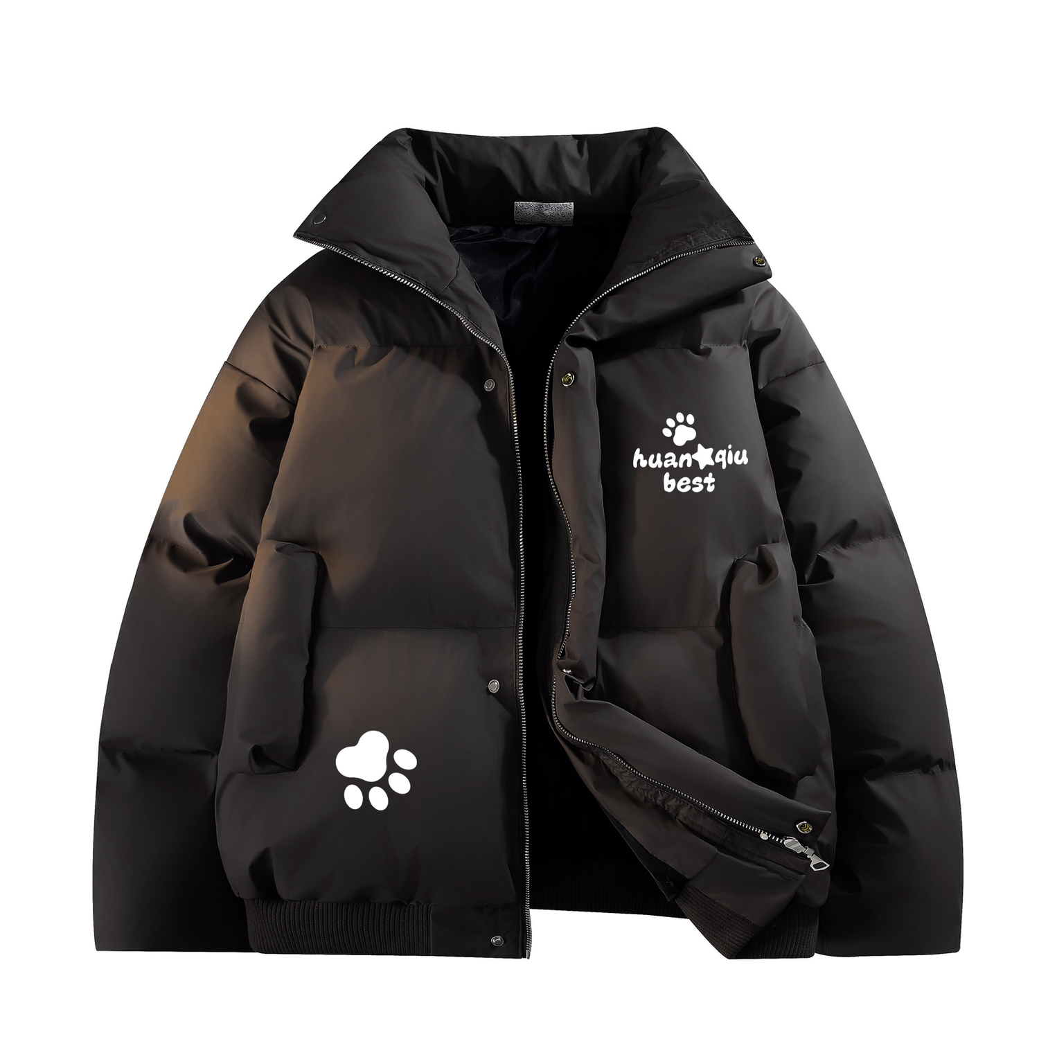 

Пуховик Unisex Stand Collar Moderate Padded HUANQIU, черный