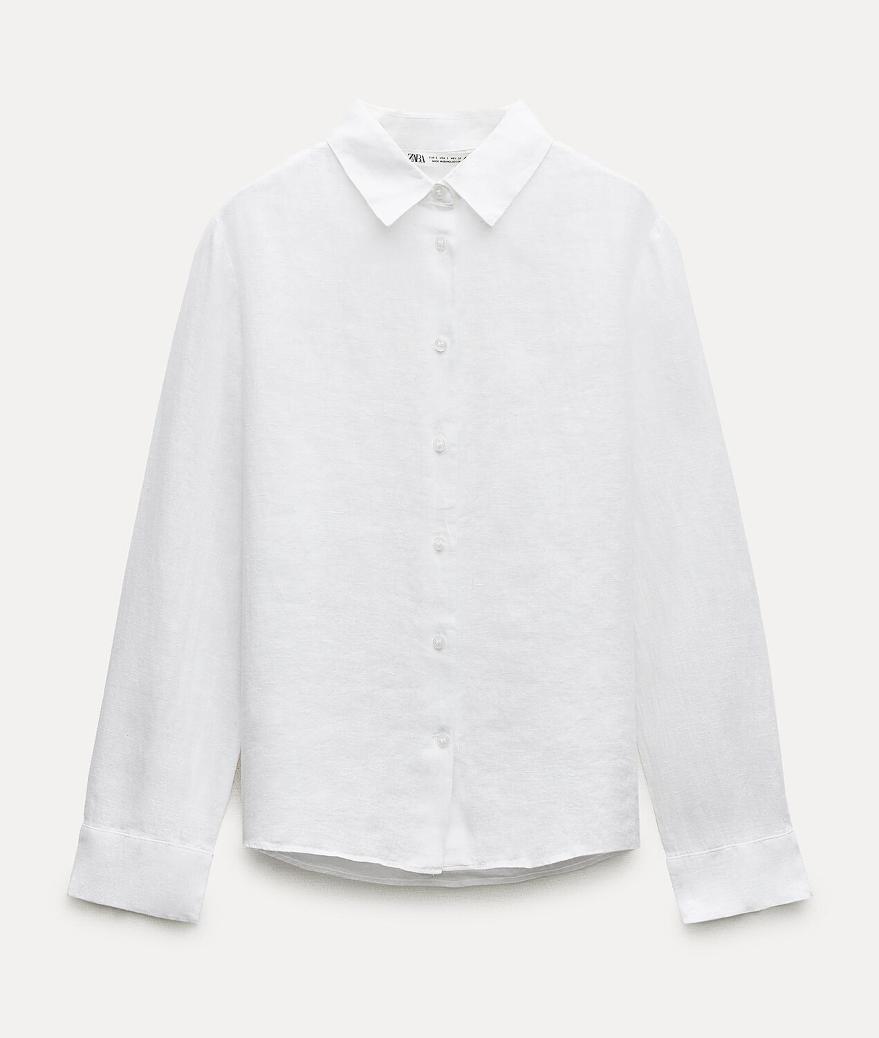 

Рубашка Zara Zw Collection 100% Linen, белый