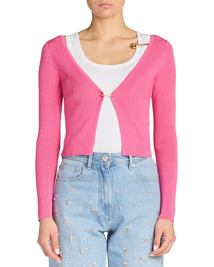 

Вязаный свитер Versace, розовый