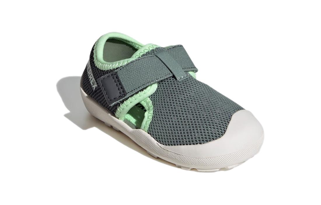 Детские кроссовки Baby Captain Toey с низким берцем, дышащие, серо-зеленые Adidas, серый/зеленый/черный — фото 3